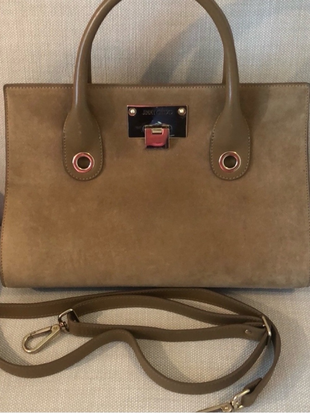 Jimmy Choo Riley Suede Tote - Picture 2 of 7